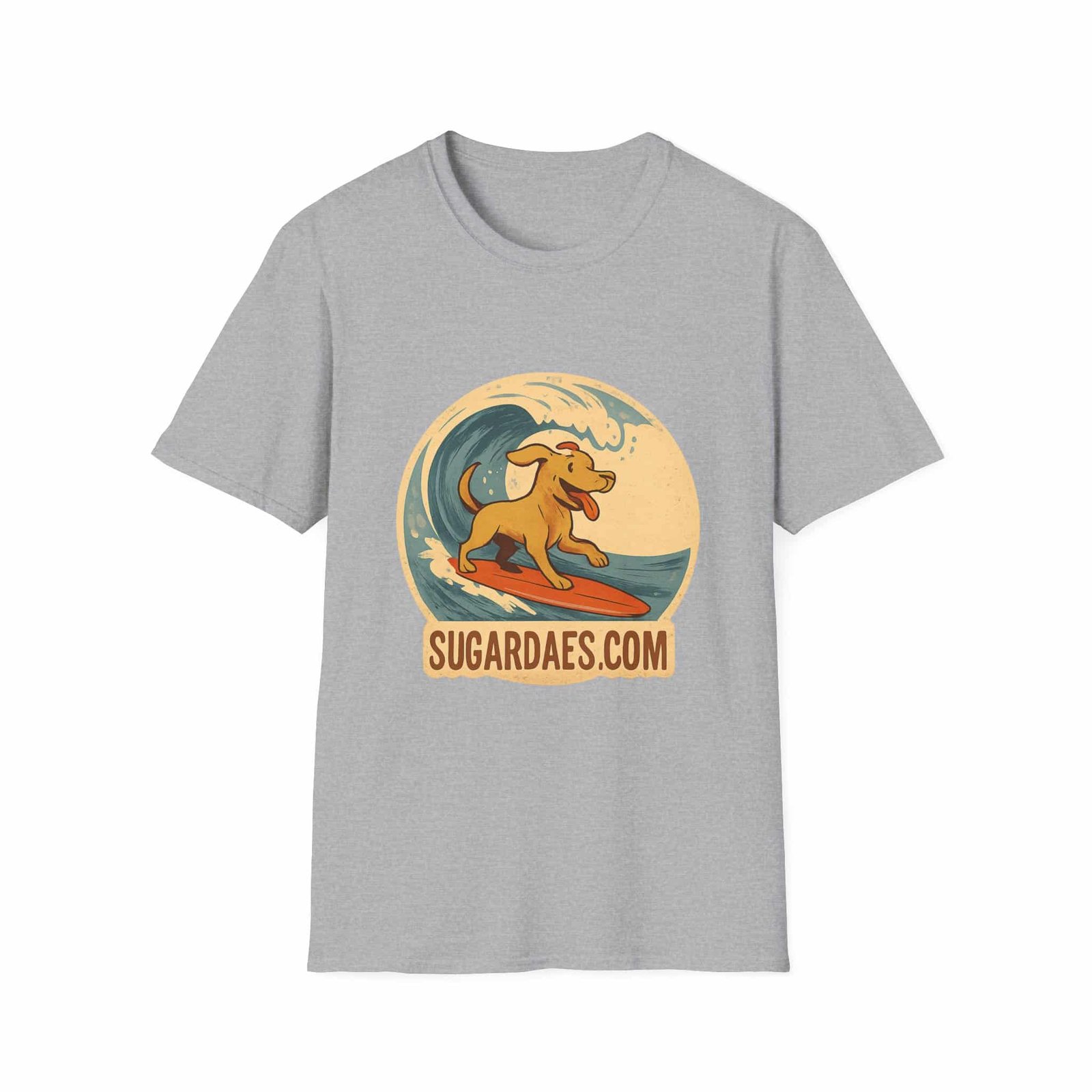 Surfing Dog Unisex T-Shirt, Beach Lover Gift, Summer Vibes Tee, Pet Owner Apparel, Fun Graphic Shirt - Image 13