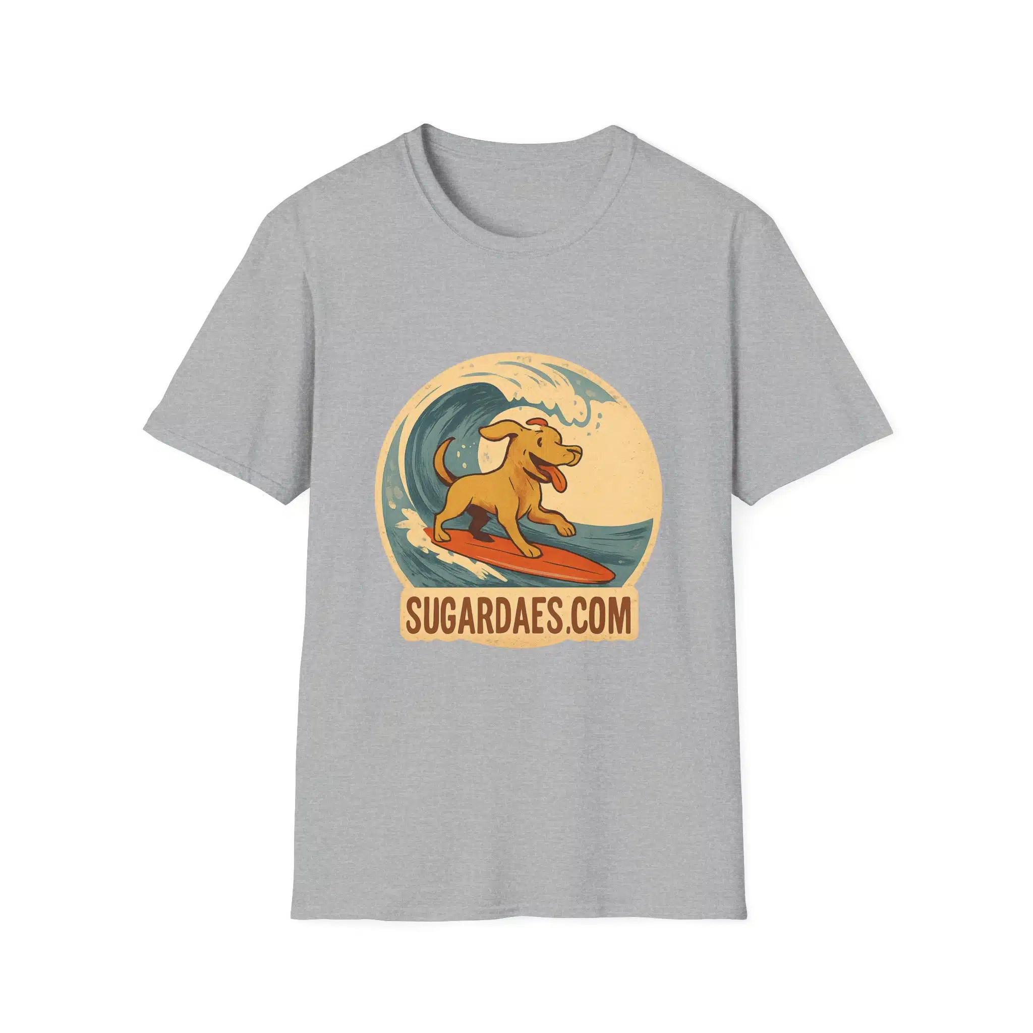 Surfing Dog Unisex T-Shirt, Beach Lover Gift, Summer Vibes Tee, Pet Owner Apparel, Fun Graphic Shirt - Image 13