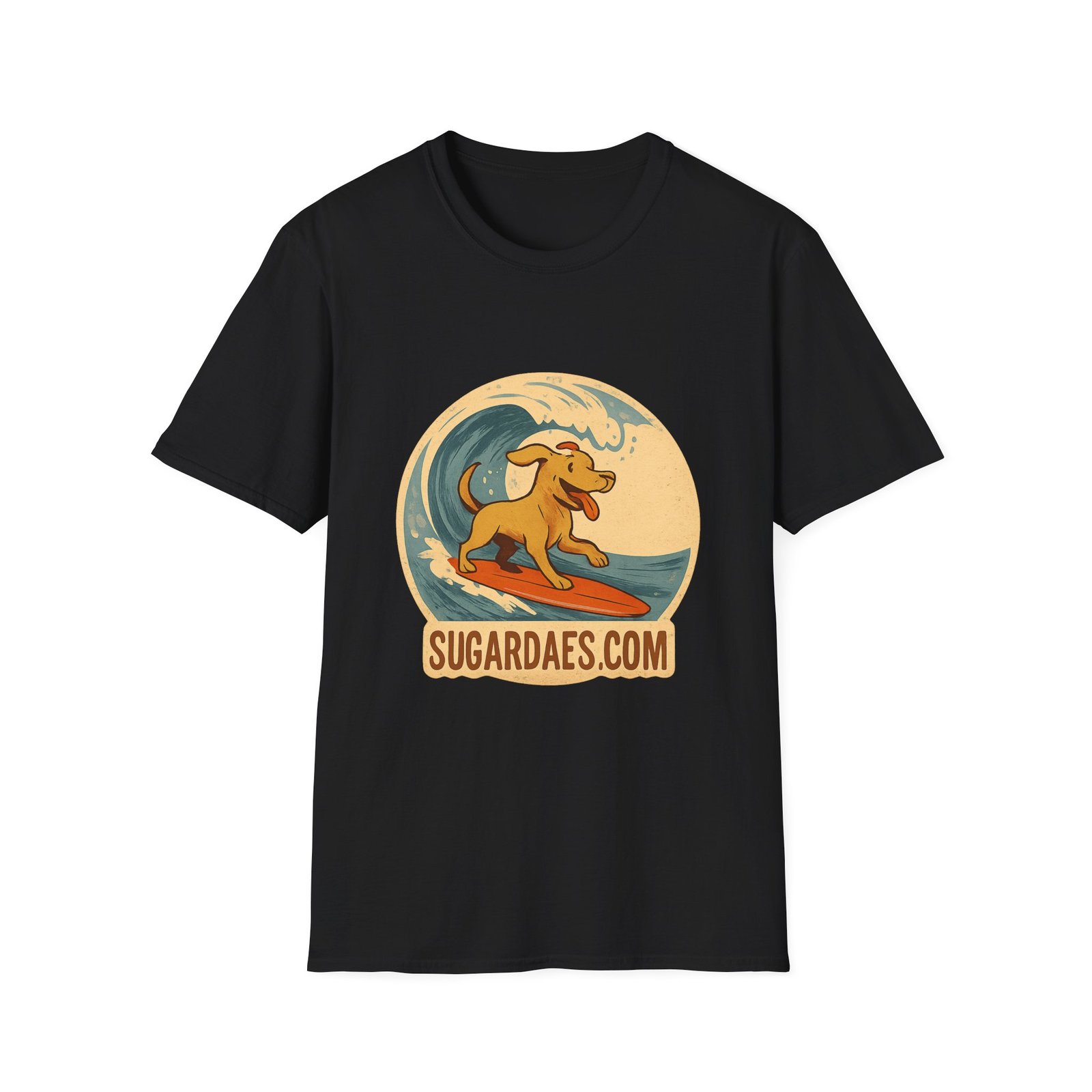 Surfing Dog Unisex T-Shirt, Beach Lover Gift, Summer Vibes Tee, Pet Owner Apparel, Fun Graphic Shirt - Image 5