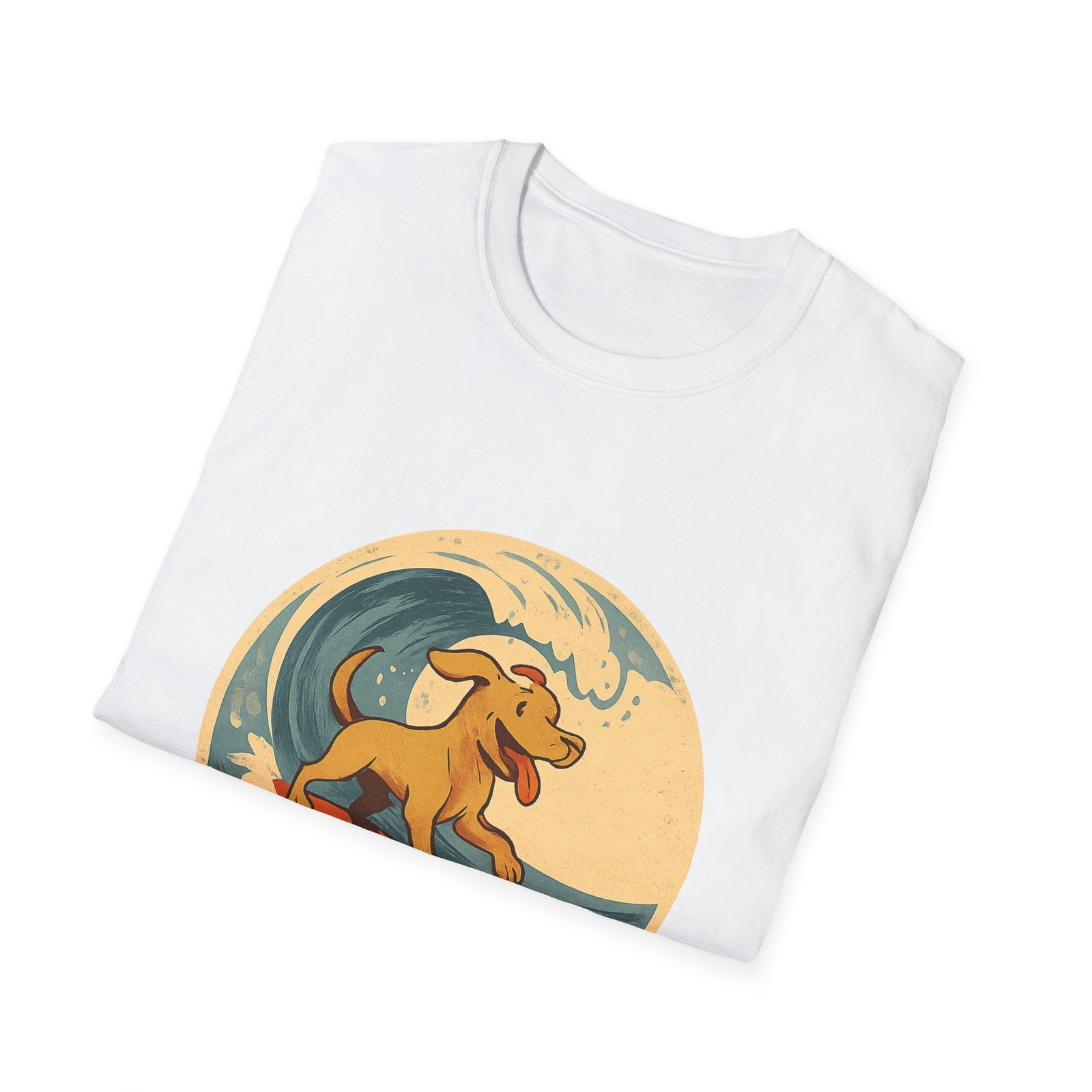 Surfing Dog Unisex T-Shirt, Beach Lover Gift, Summer Vibes Tee, Pet Owner Apparel, Fun Graphic Shirt - Image 4