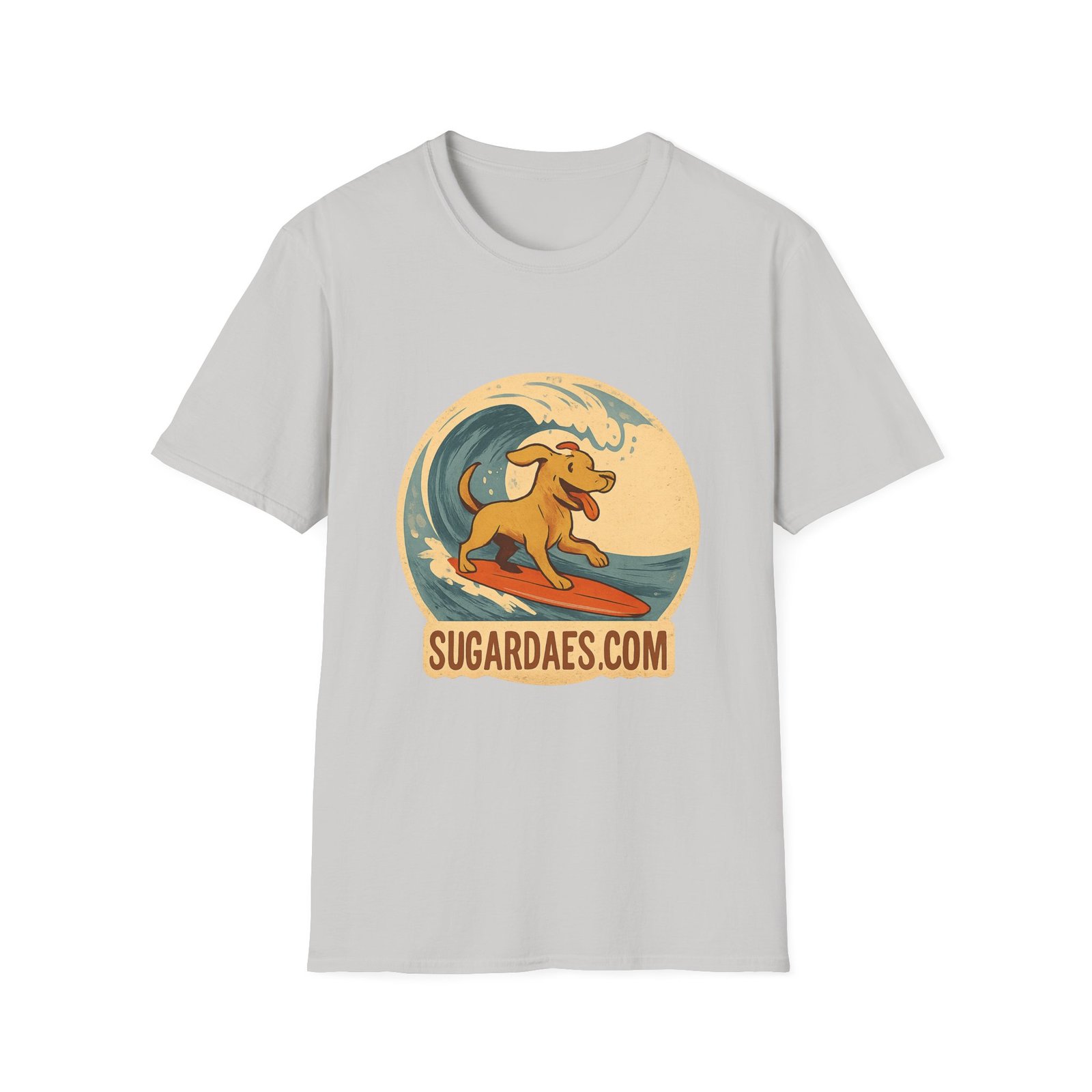 Surfing Dog Unisex T-Shirt, Beach Lover Gift, Summer Vibes Tee, Pet Owner Apparel, Fun Graphic Shirt - Image 9