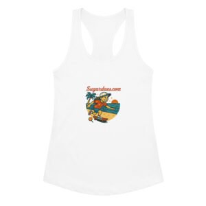 Sugardaes Women’s Fitted Racerback logo Tank Top